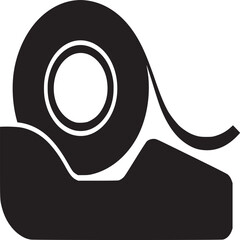 Poster - Adhesive tape dispenser vector icon, office supplies, packaging tools and stationery concept design