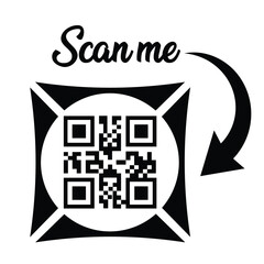 scan qr code icon. digital scanning qr code. qr code scan for smartphone. scan here text on top of t