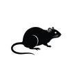 © Sony - Silhouette illustration of a black rat with a long tail, standing on a white background.