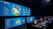 © Hossam - Esports players compete intensely with real-time analytics displayed on large screens