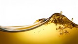 engine oil in wave isolated on white background