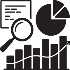 Poster - Analyzing business data and growth trends with charts and graphs for strategic decision making