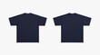 © DekGrafis - navy oversized tshirt for mockup, navy tshirt flat lay photo, modern oversized fit tshirt catalogue