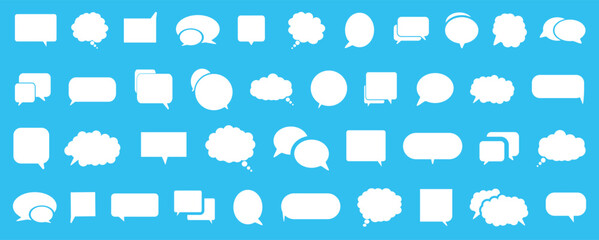 Aufkleber - Speech Bubble. Speech Bubble set. Talk bubble. Blank empty vector white speech bubbles. Set of white blank empty speech bubbles for text, chatting, message box. Vector illustration balloon speak