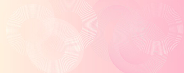 Fototapete - Abstract hafltone background. Minimalist banner background, pastel  Circle effect style geometric, Modern circle lines pattern.