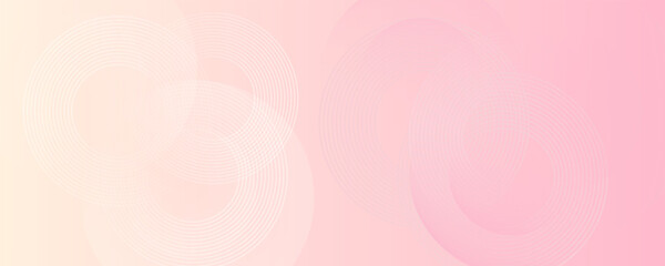 Fototapete - Abstract hafltone background. Minimalist banner background, pastel  Circle effect style geometric, Modern circle lines pattern.