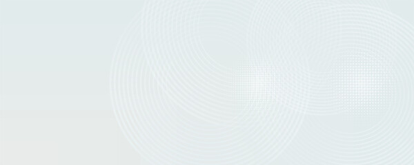 Fototapete - White abstract background. Modern circle lines pattern. Futuristic concept. Minimal geometric design.
