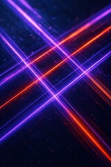 Poster - Vibrant lines of neon light, a mesmerizing interplay of color and form, illuminating the core of the future.
