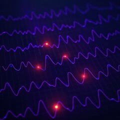 Poster - Abstract representation of brain activity and neuron transmission, rendered in futuristic digital design.