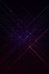 Poster - Intricate network of interconnected lines and nodes, an ethereal glow illuminates the pathways of data.