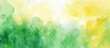 © sendok - Abstract watercolor wash of soft yellow and green hues