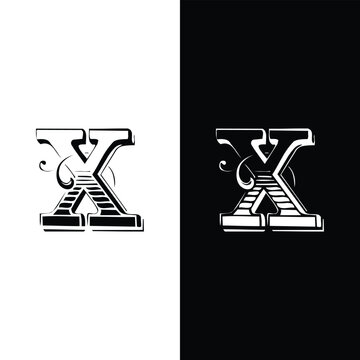 Luxury Letter X Logo Ornament Stock Vector - Illustration.