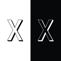 Aufkleber - X 3d Logo Stock Illustrations.