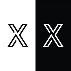 Aufkleber - X Letter Logo Template Vector Design.