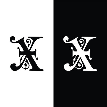 Luxury Letter X Logo Ornament Stock Vector - Illustration.