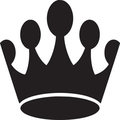 Poster - Vector black crown graphic design element for royalty, king, queen, and logo design projects