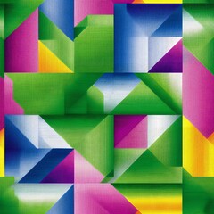 Poster - Abstract Geometric Colorful Triangle Pattern Background
