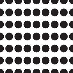 Poster - Seamless polka dot pattern black and white background vector design for fabric textile wallpaper print art