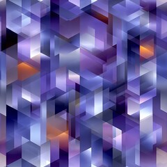 Poster - Abstract Geometric Pattern with Purple and Blue Hues