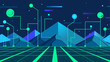 © Jibon - abstract digital landscape with glowing circuit