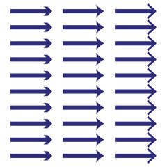 Poster - Arrow icon set, arrow cursor collection, different arrow signs. Arrows and directional symbols for design and navigation purposes. 