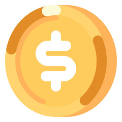 Poster - Golden coin with dollar symbol