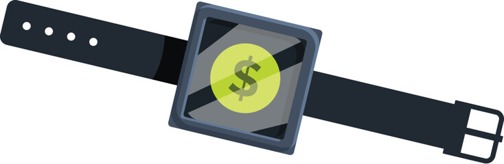 Poster - Smartwatch with dollar sign is processing mobile payment