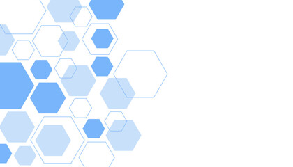 Aufkleber - Abstract blue hexagon shape for frame illustration design