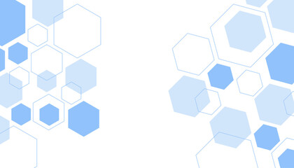 Aufkleber - Abstract blue hexagon shape for frame illustration design
