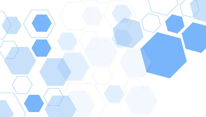 Aufkleber - Abstract blue hexagon shape for frame illustration design