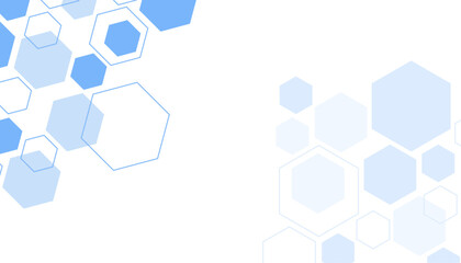 Aufkleber - Abstract blue hexagon shape for frame illustration design