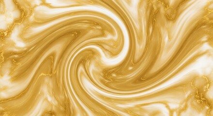 Poster - Swirling Gold and White Marble Abstract - Elegant, luxurious, fluid, dynamic, and opulent swirling gold and white marble texture. Perfect for backgrounds, designs, and artistic projects