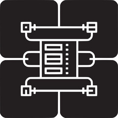 Poster - Discover the data flow diagram icon for system architecture and information technology solutions online now