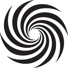 Poster - Abstract black and white spiral vortex design element for backgrounds and illustrations use cases