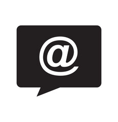 Poster - Mention icon. Mention, comment, message, Tag, Reference, social media, text, email, mail, etc. mention icon vector illustration. Mention or At Symbol in Notification Icon.