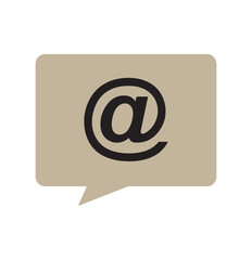 Poster - Mention icon. Mention, comment, message, Tag, Reference, social media, text, email, mail, etc. mention icon vector illustration. Mention or At Symbol in Notification Icon.