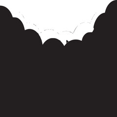 Poster - Abstract cloudscape background in grayscale for website header or banner design and digital art projects