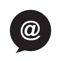 Poster - Mention icon. Email icon symbol. Mentions logo concept. Mention icon vector.