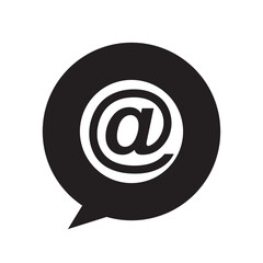 Poster - Mention icon. Email icon symbol. Mentions logo concept. Mention icon vector.