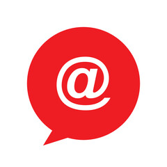 Poster - Mention icon. Email icon symbol. Mentions logo concept. Mention icon vector.