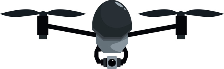 Poster - Remote controlled quadcopter drone hovering and recording video footage