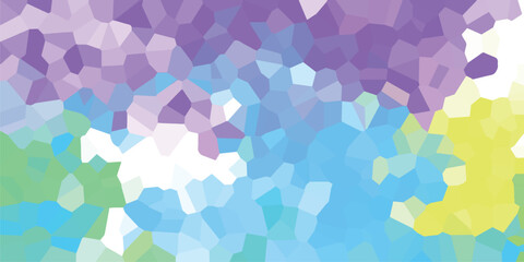 Aufkleber - Abstract geometric mosaic of colorful polygonal shapes in shades of blue green yellow and purple modern background