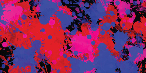 Aufkleber - Abstract splatter art background colorful bold paint splashes on dark surface artistic grunge texture