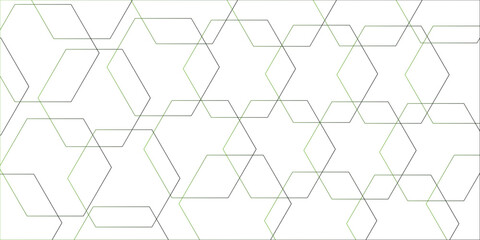 Fototapete - Hexagon geometric on a white background. Geometric abstract background with simple Hexagon elements.. 3D futuristic abstract honeycomb mosaic background. 3d hexagon with shadow.