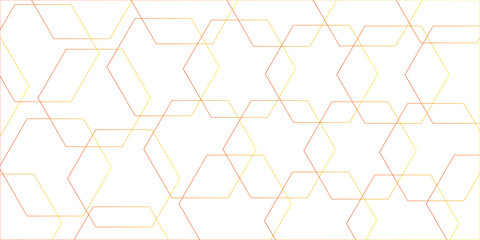 Fototapete - Hexagon geometric on a white background. Geometric abstract background with simple Hexagon elements.. 3D futuristic abstract honeycomb mosaic background. 3d hexagon with shadow.