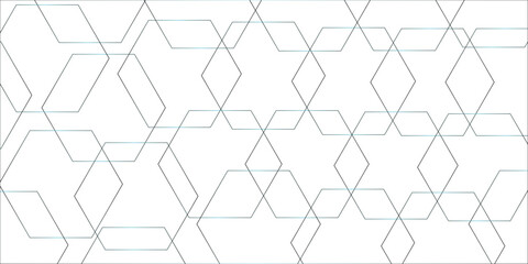Fototapete - Hexagon geometric on a white background. Geometric abstract background with simple Hexagon elements.. 3D futuristic abstract honeycomb mosaic background. 3d hexagon with shadow.