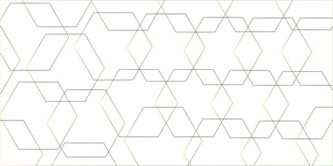 Fototapete - Hexagon geometric on a white background. Geometric abstract background with simple Hexagon elements.. 3D futuristic abstract honeycomb mosaic background. 3d hexagon with shadow.