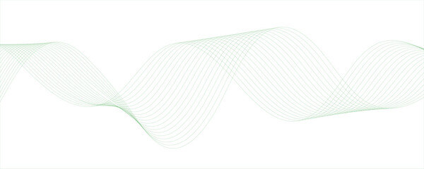 Fototapete - Minimalist Abstract Wavy Line Design – Dynamic Fluid Background with Teal Gradient for Modern Art, Technology.Rhythmically, soundwaves or digital frequency signals. clean, fluid, and contemporary.