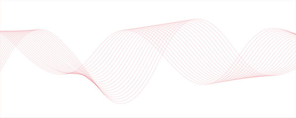 Fototapete - Minimalist Abstract Wavy Line Design – Dynamic Fluid Background with Teal Gradient for Modern Art, Technology.Rhythmically, soundwaves or digital frequency signals. clean, fluid, and contemporary.