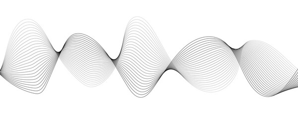 Fototapete - Minimalist Abstract Wavy Line Design – Dynamic Fluid Background with Teal Gradient for Modern Art, Technology.Rhythmically, soundwaves or digital frequency signals. clean, fluid, and contemporary.
